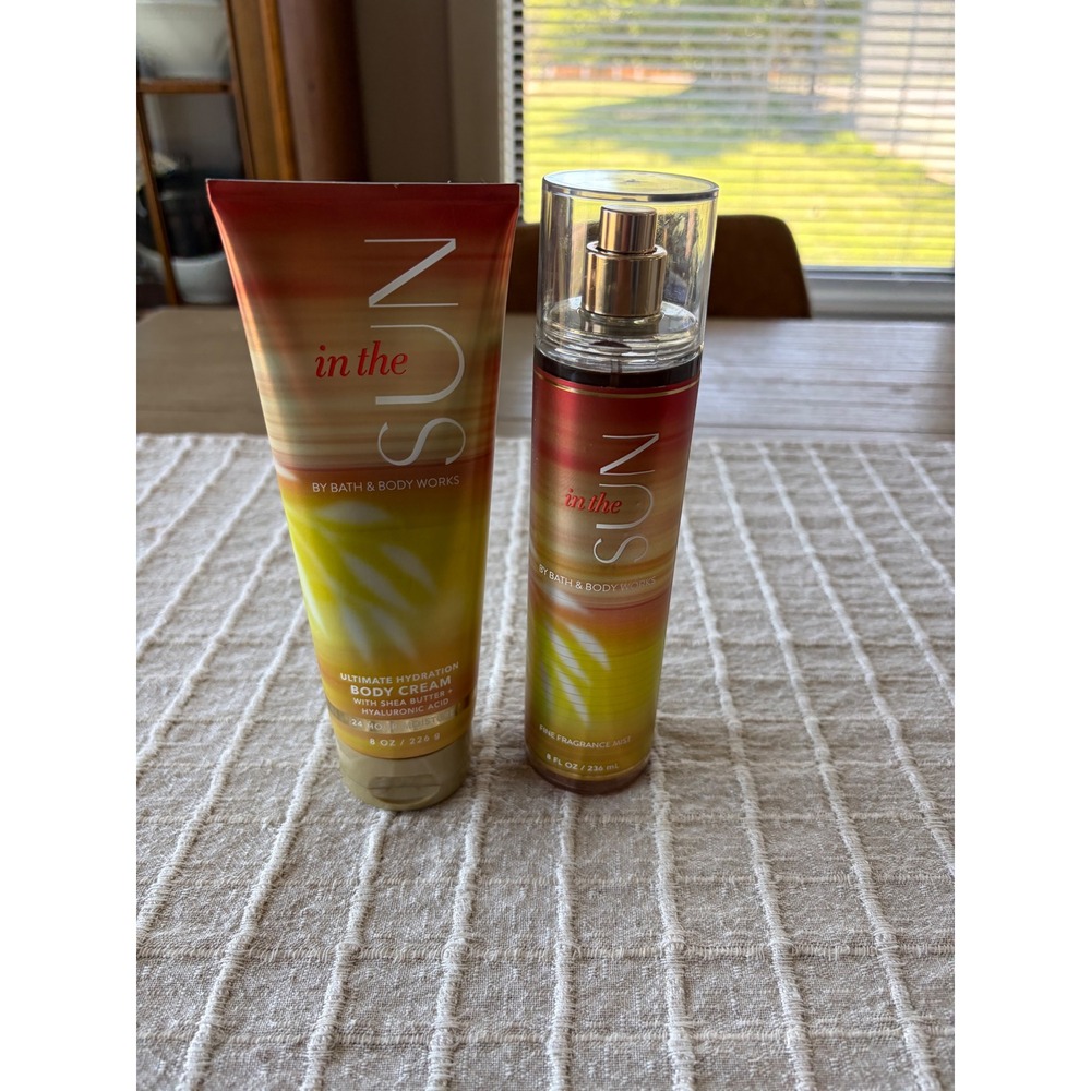 Bath & Body works In The Sun body cream and fragrance mist 8 oz